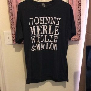 Johnny Merle Willie & Waylon tee